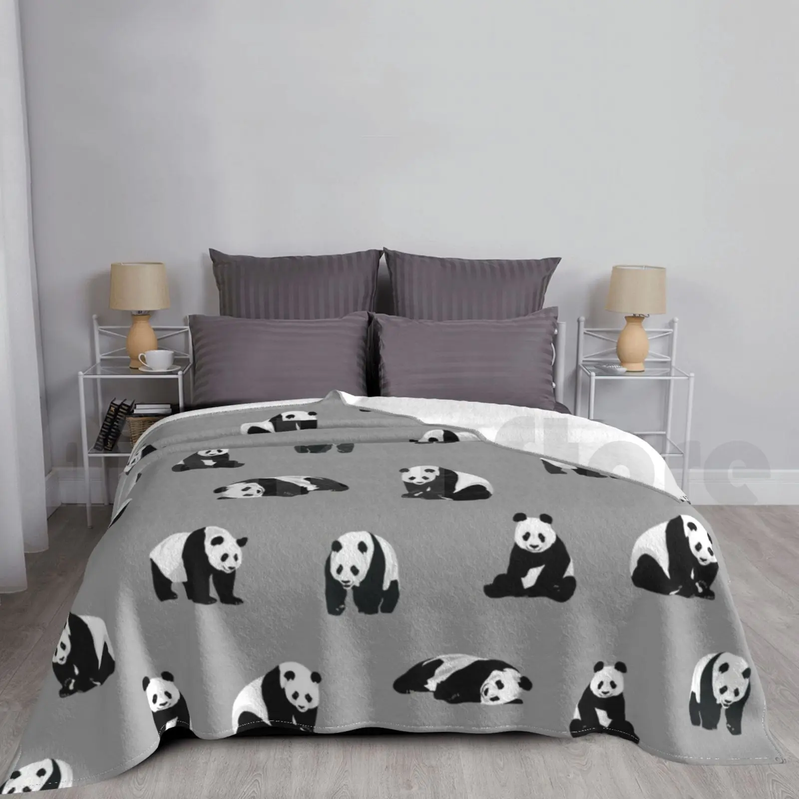 

Pandas On Grey Blanket For Sofa Bed Travel Panda Pandas Zoo Wild Wild Animal Animal Animals Safari Jungle