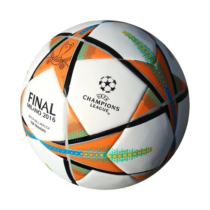 Качественный футбольный мяч, размер 5, Размер гол, команда, уличный футбол, футбольный мяч, высокоспичный мяч, сшитая машина, Спортивная трен...