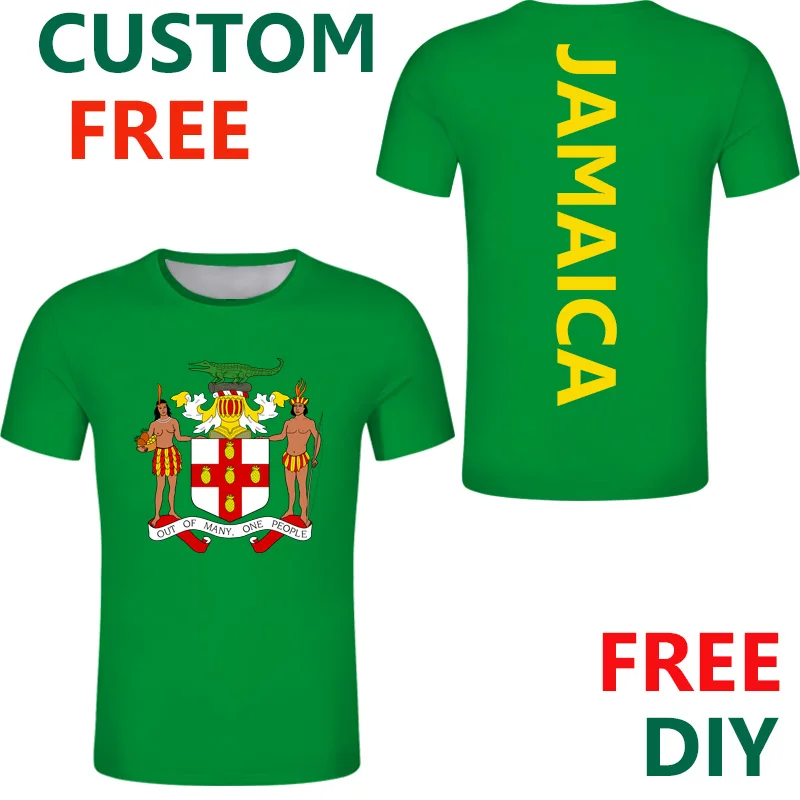 Jamaica футболки на заказ для мужчин спортивный топ Бесплатная DIY Настроить страна jm
