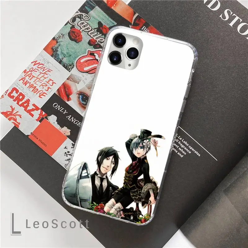 

Black Butler anime cartoon rose Phone Cases For iphone 12 5 5s 5c se 6 6s 7 8 plus x xs xr 11 pro max
