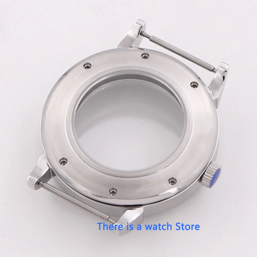 

40mm Corgeut men's watch case parts stainless steel sapphire case fit Miyota8215 / 821A,8205 DG2813 3804 st1612 watch case