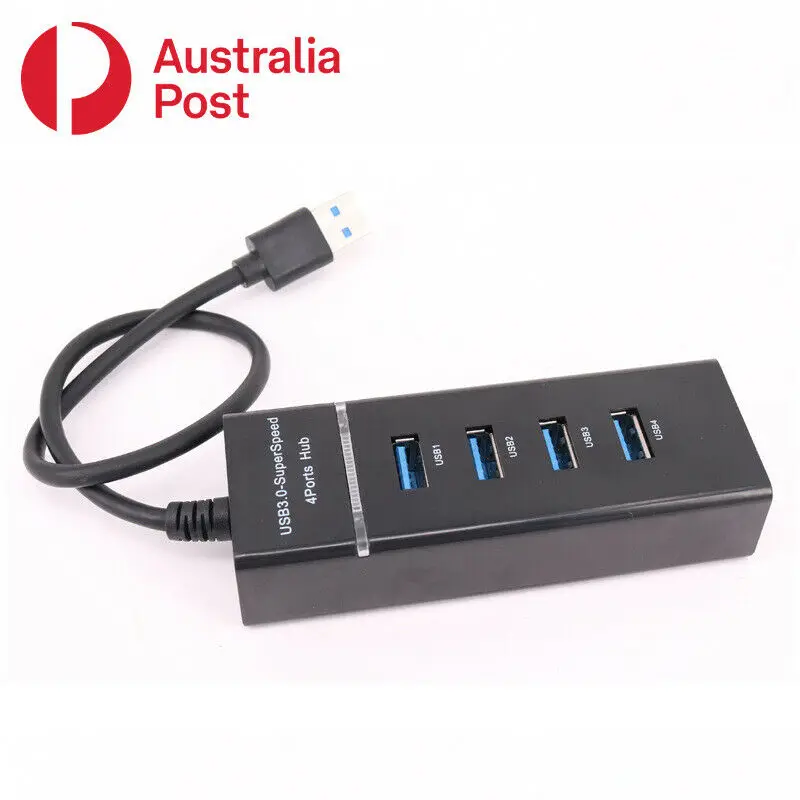 

4 Port High Speed Multi USB 3.0 Hub Slim Compact Expansion Smart Splitter