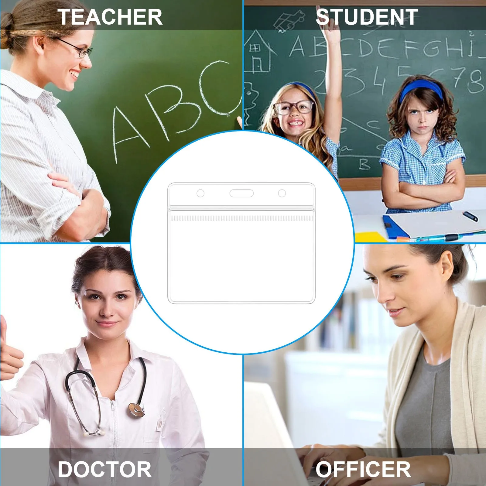 

Health Card Vaccine Card Protective Case New Id Card Holder Multifunction Waterproof Pvc Soft Card Case Badge Card Case D4