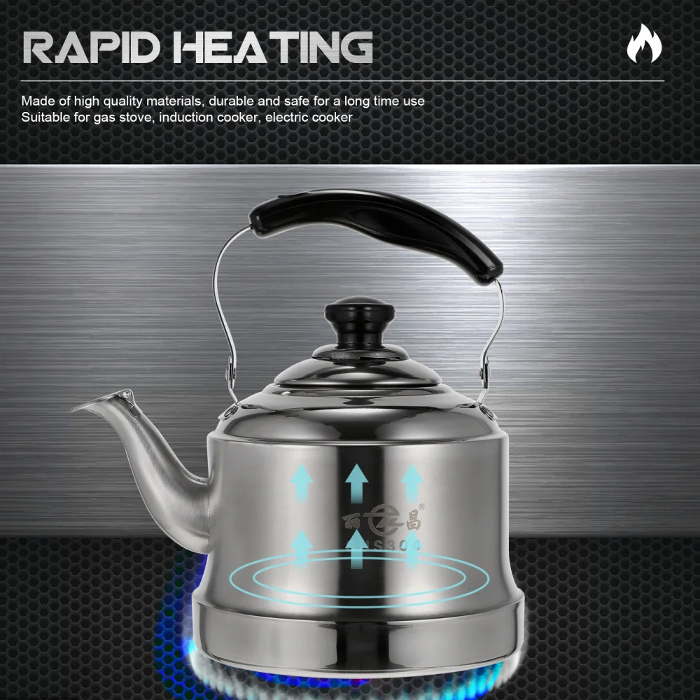 

1Pc Stainless Steel Tea Kettle Home Filter Tea Kettle Stovetop Teapot (Silver)