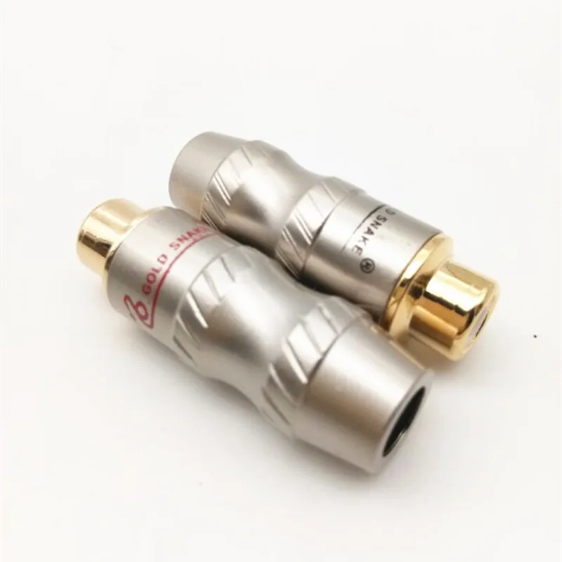 Медный позолоченный переходник для аудиоразъема штекер RCA/гнездо RCA Hi-Fi-звука |