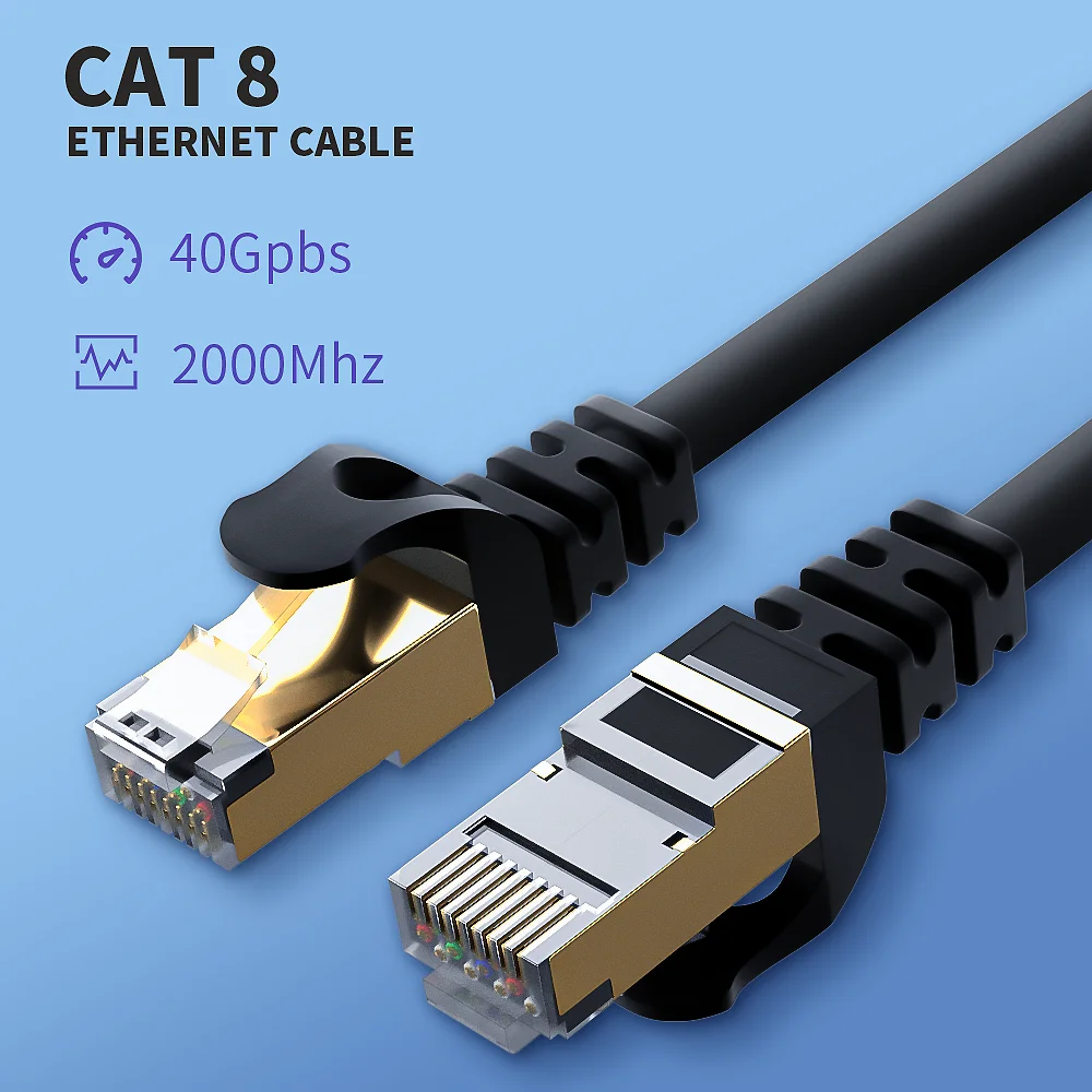 

RJ45 Ethernet Cable 40Gbps High Speed SSTP UTP Ethernet Cat7 Network Cable Lan Cable For Router Pc Ps4 Tv Laptop Cat8 Cord