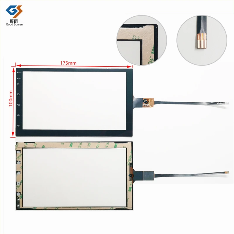 7-дюймовое черное стекло для Teyes CC2 PLUS автомобильный GPS-навигатор DVD мультимедийный