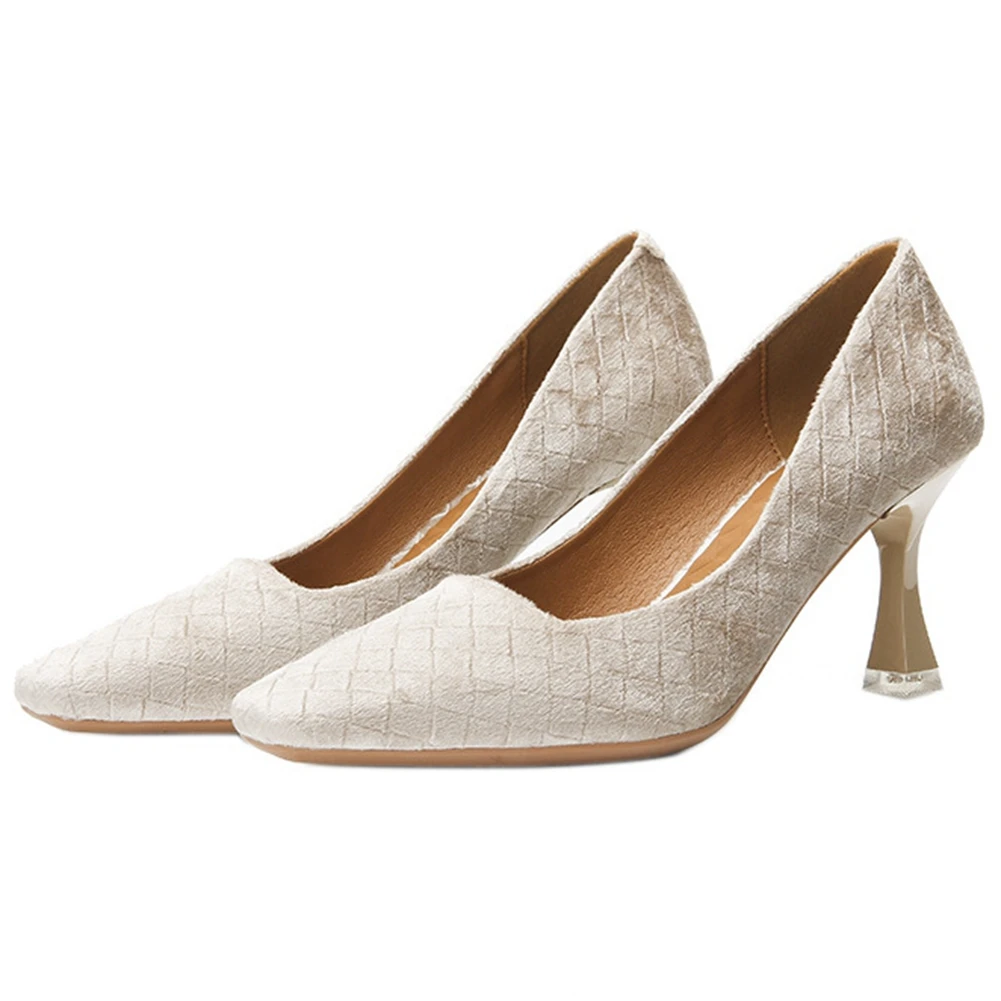 

BONJOMARISA Sexy Girls Office Shallow High Heels Pumps New Solid Classic Pumps Women Stylish Party Clubwear 2021 Shoes Woman