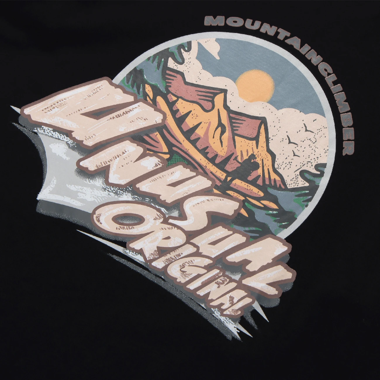 

Mens Hip Hop T-Shirt Streetwear Vintage Mountain Painting Harajuku Tshirts Cotton Short Sleeve Shirts 2021SS Tops Black