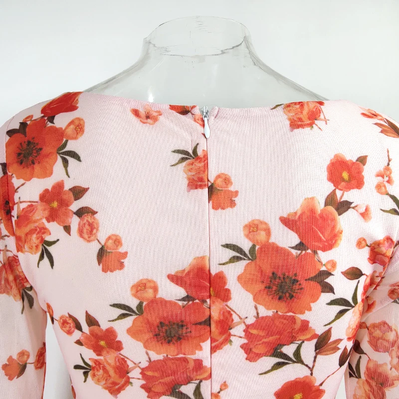 Tobinoone элегантное мини-платье с цветочным принтом женское праздничное платье