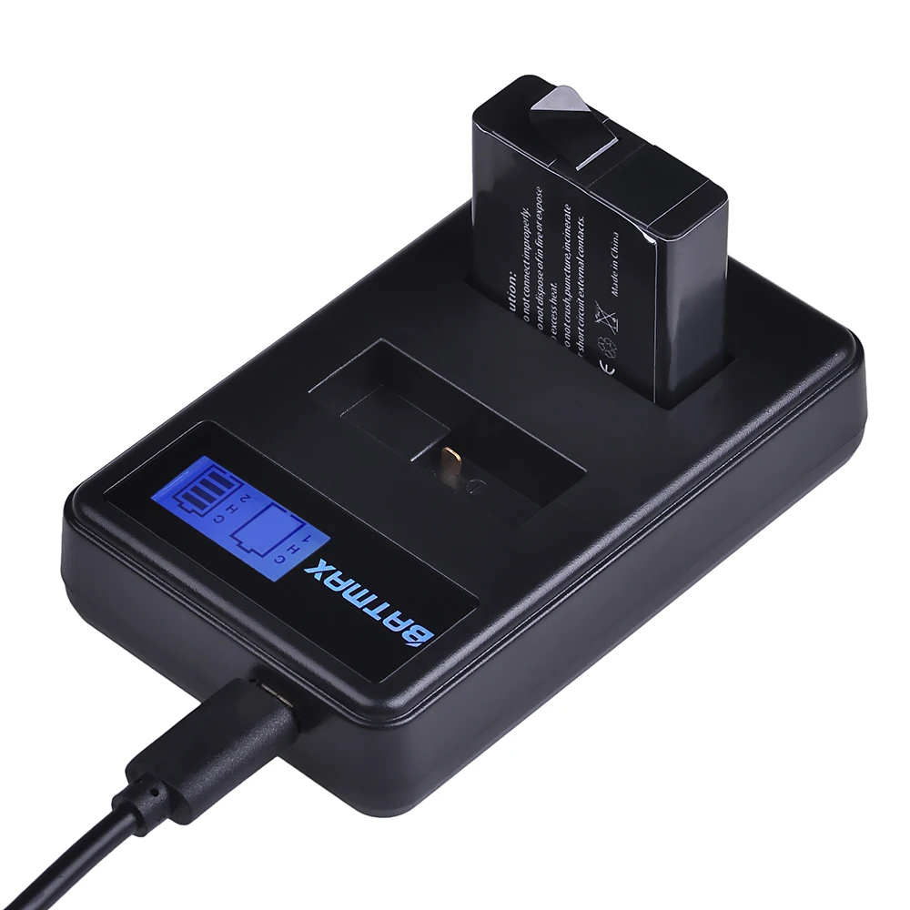 Аккумулятор внешний Batmax 2 шт. + ЖК дисплей USB двойное зарядное устройство для Gopro 5 6