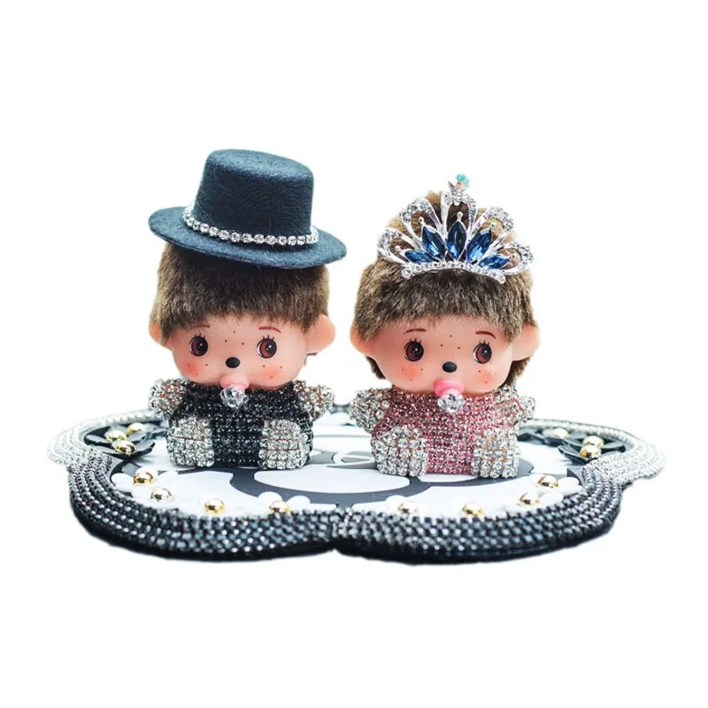 

Diamond-studded odd couple car accessories car interior accessories car crown cartoon creative decorative ornaments