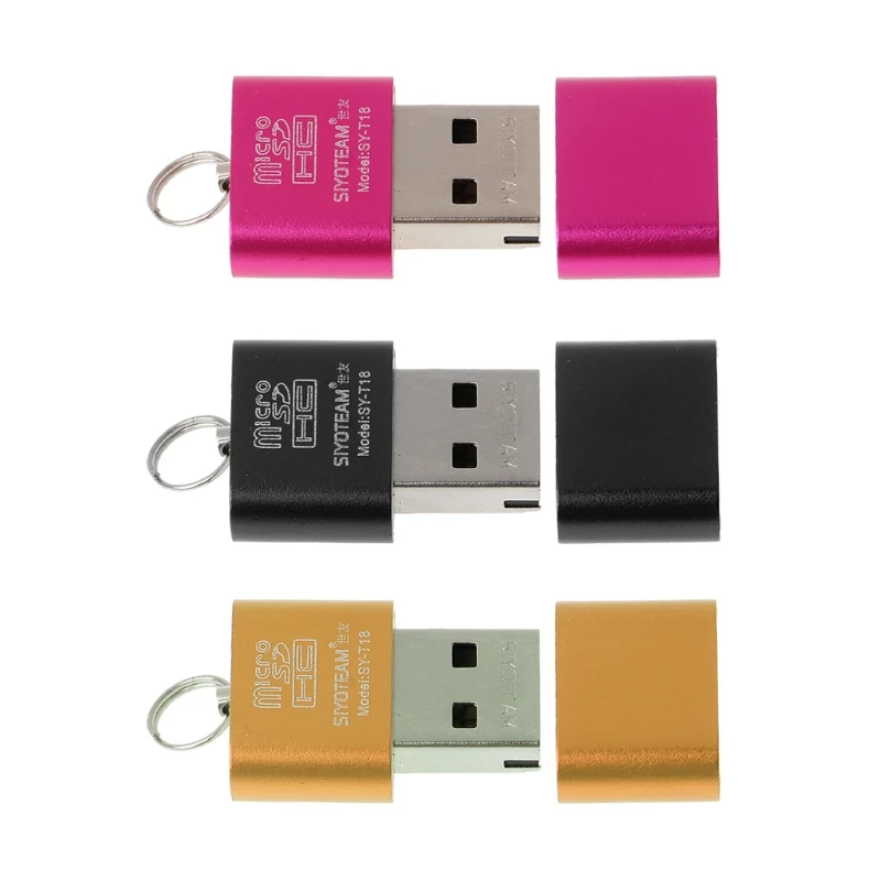 

Portable Mini Aluminum Alloy USB 2.0 A Micro SD TF Memory Card Reader Adapter