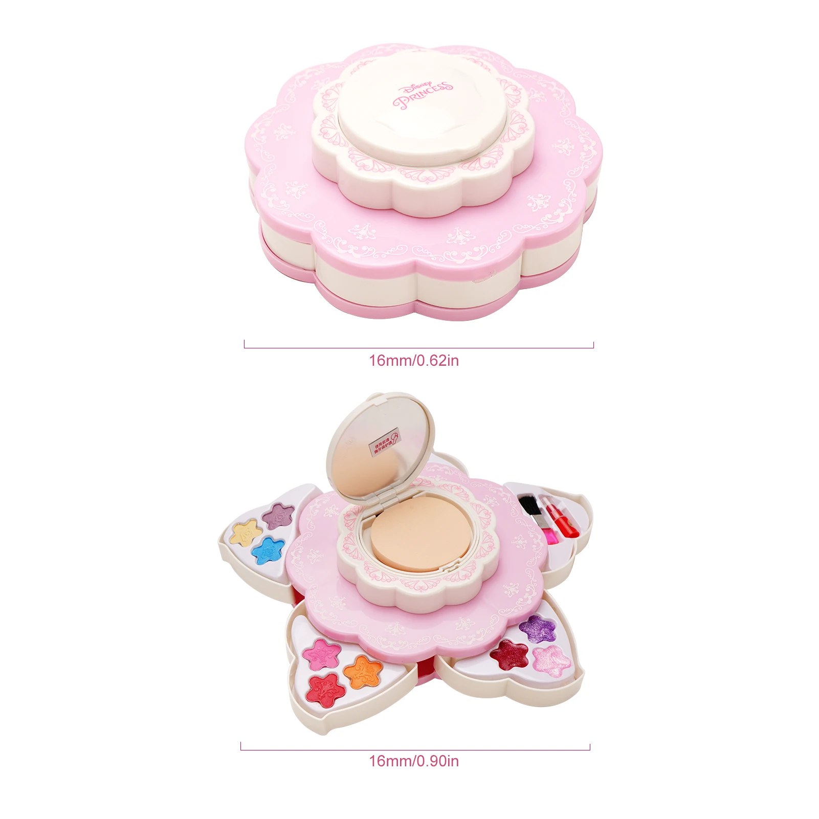 

17PCS Fashion Washable Makeup Toys Flower Shaped Cosmetic Toy Girl Gift Box Kids Make Up Kit For Girls Safe Cosmetics