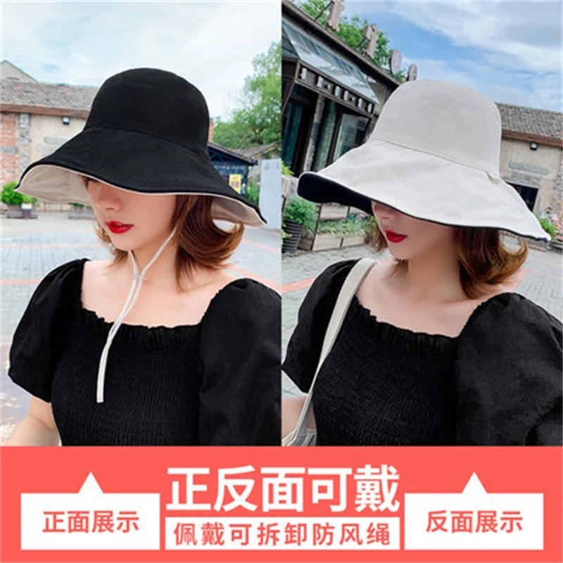

Little Daisy Fisherman's Hat Female Summer Sunshade Double-sided Wear Breathable Thin Net Red Basin Hat Spring And Autumn New