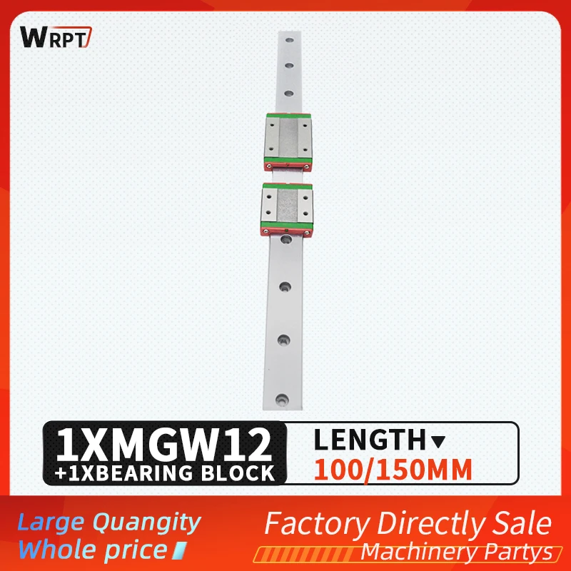 

MGW12 Miniature linear guide rail carriage slide L100 150 mm block MGW12C/MGW12H