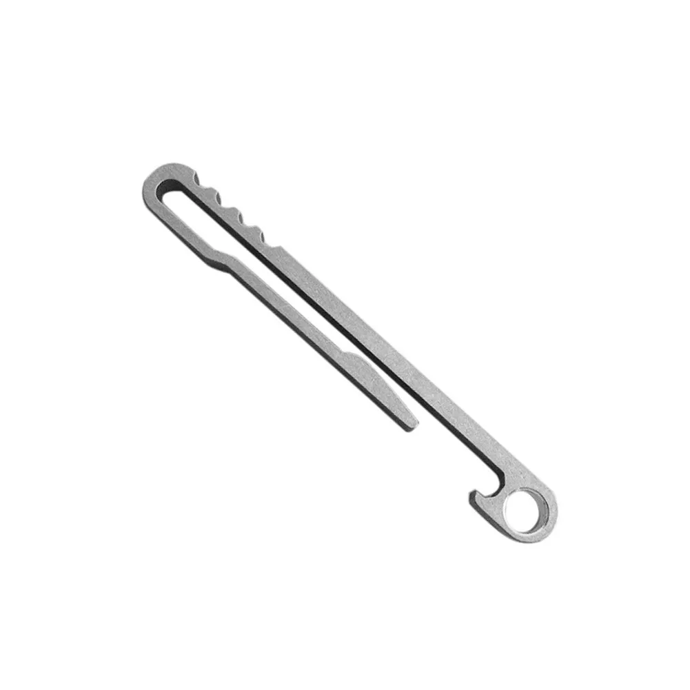 

Outdoor Pocket Clip Titanium Alloy Keychain Belt Clip Quick Draw Hook Key Ring Buckle Corkscrew Full CNC Machining Anti-theft