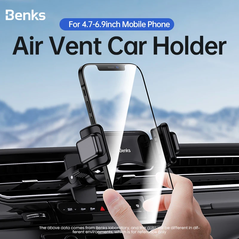 

Benks Автоматическая Зажимная Подставка для сотового телефона на вентиляционное отверстие автомобиля без магнита вращающаяся на 360 ° подстав...