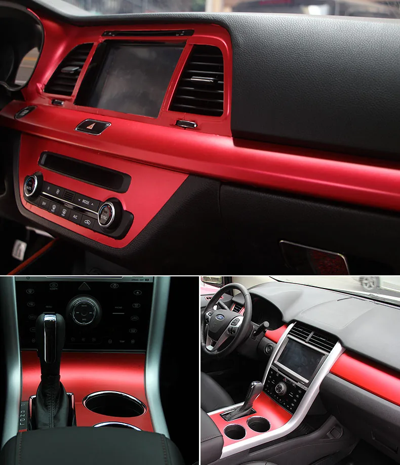 

Красный Матовый Металлик Винил Обёрточная бумага автомобиля Обёрточная бумага с воздушных пузырьков Chrome Красный матовая пленка автомобил...