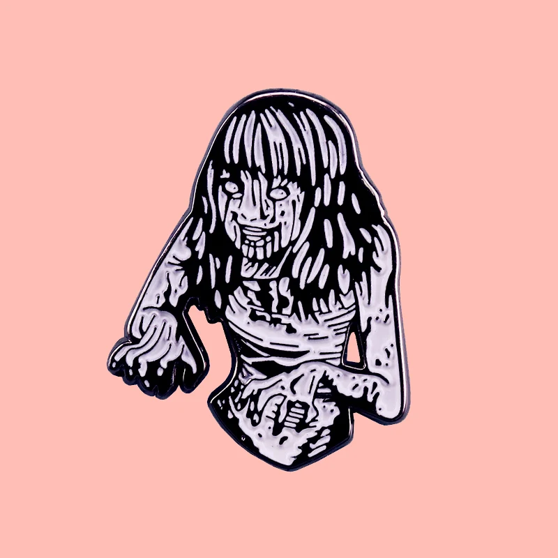 Junji Ito Узумаки булавка японский ужас манга эмалированная брошь булавки значки для