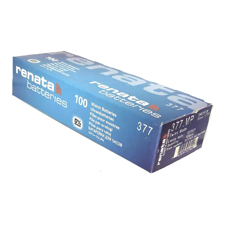 2 шт./лот Renata 377 100% оригинальный новый долговечный SR626SW SR626 V377 батарейный блок для