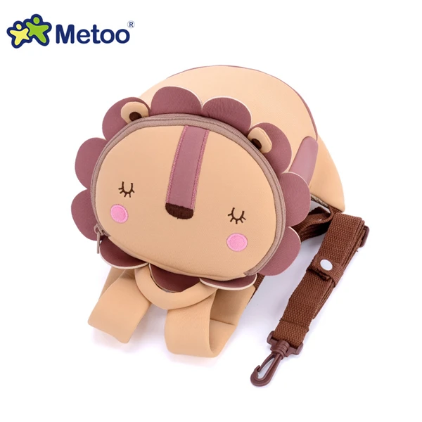 lion Новая мода Metoo детские сумки для девочек с кошками животных мультфильм малыша рюкзак 3D печать - Цвет: lion