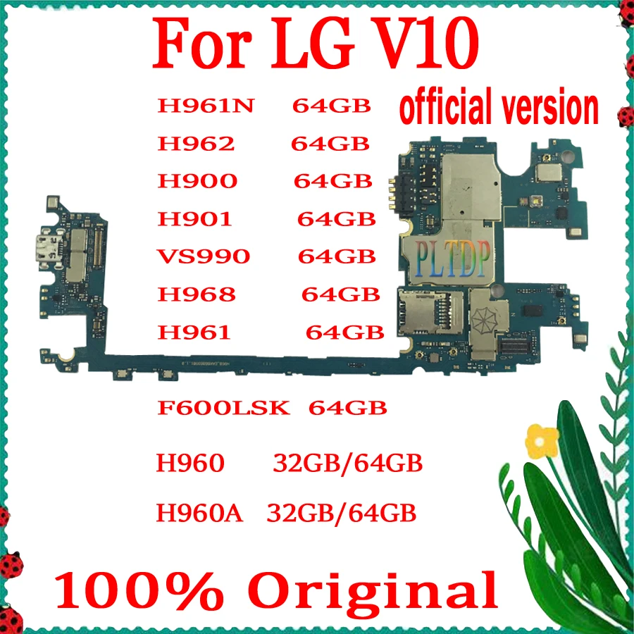 32GB/64GB for LG V10 H962 H960A H961N H900 H901 VS990 F600LSK H968 motherboard mainboard panel Android card MB | Мобильные телефоны