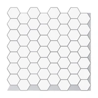 easytiles hexagon mosaic sticker home decor anti mold self adhesive wallpaper kitchen peel and stick wall tiles 1 sheet