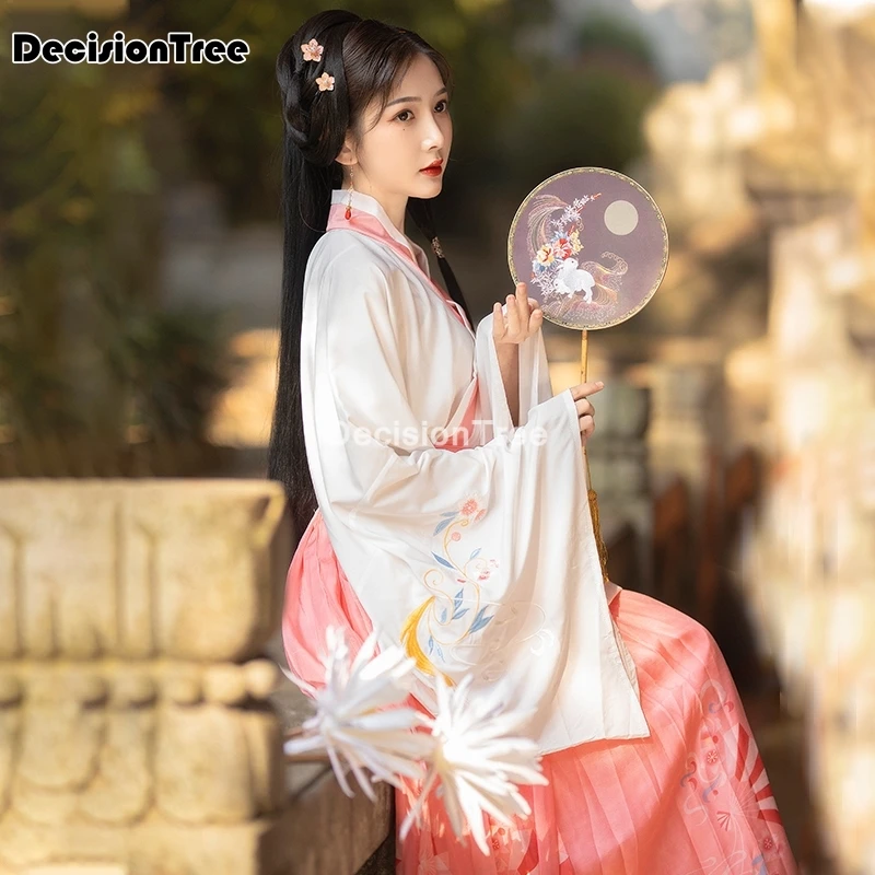 

2021 women hanfu ancient chinese vintage water sleeve dress fantasia female carnival chinese princess costume outfit for lady
