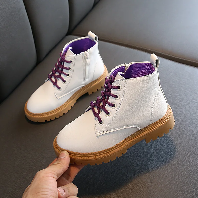 

Boys Girls Martin Boots 2020 Winter Children Snow Boots British Style Soft Bottom Kids Short Boots Outdoor Student Casual Shoes