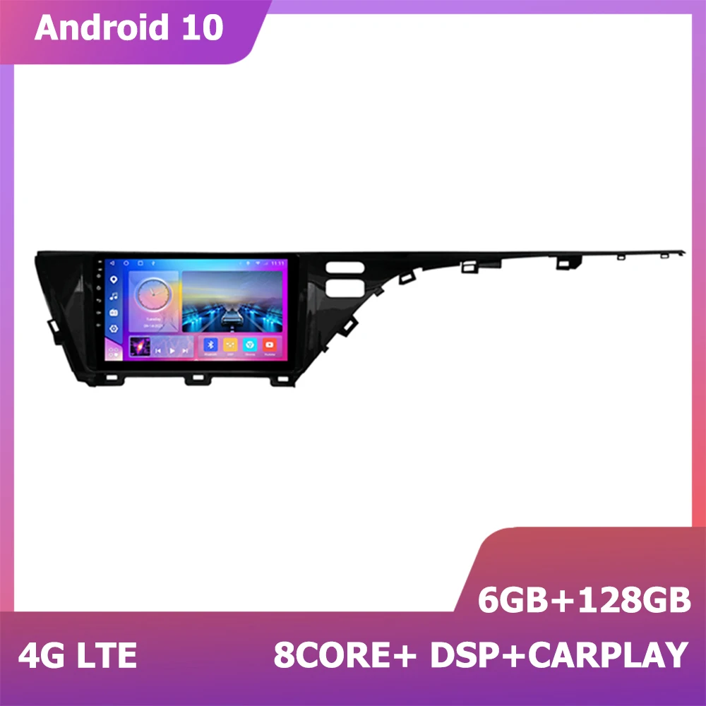 

HIRIOT 10 inch car multimedia Stereo player For Toyota Camry 2018 2019 2020 GPS Navigation carplay 2 Din Android 10 DSP 8 core