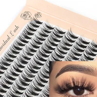 6 rows makeup volume 10d20d30d cluster false lashes soft thick individual lashes mink eyelashes black