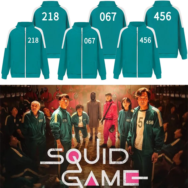 

Kpop Squid Game Merch Hoodie 456 Sweatshirt 067 Jacket Cotton fleece cloth Casual Streetwear Pullovers Oversize Harajuku Tee Top