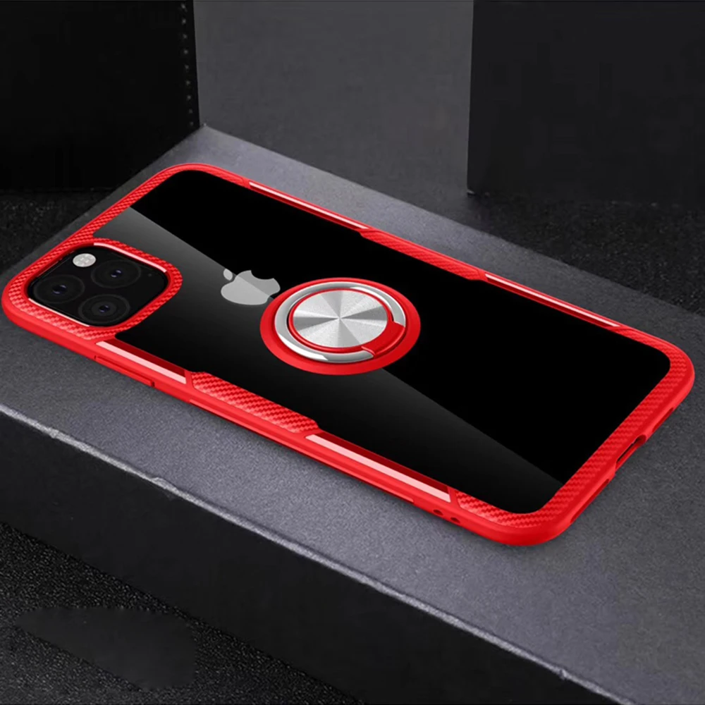 Для Apple iphone 11 Pro Max чехол подставка держатель магнитное кольцо чехол для телефона для iphone XS Max XR X iphone 11 Pro Чехол прозрачный противоударный чехол для iphone 7 8 6 6S Plus чехол s