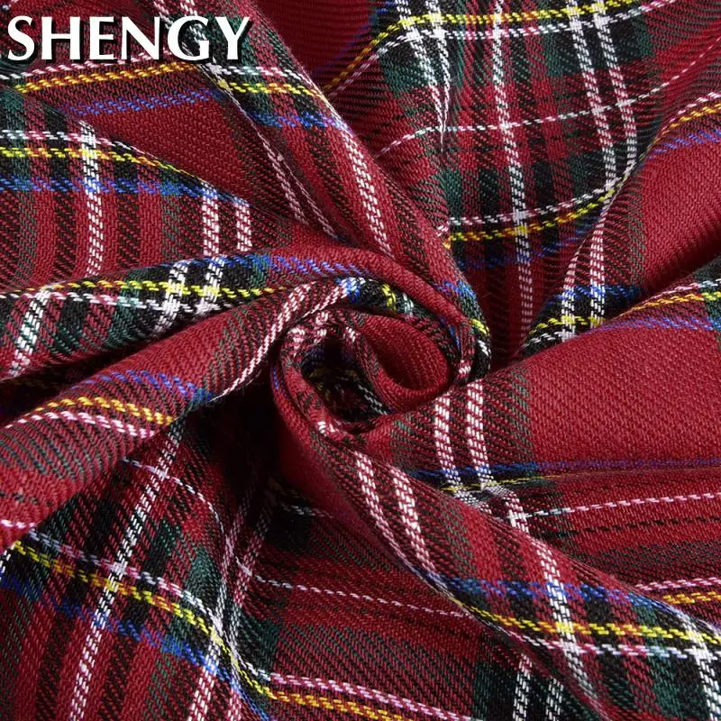 

New Autumn Women's Plaid Dress Long Sleeve Korean Fashion Round Neck Loose Ladies Dress Casual Autumn Women Party Dress 2020