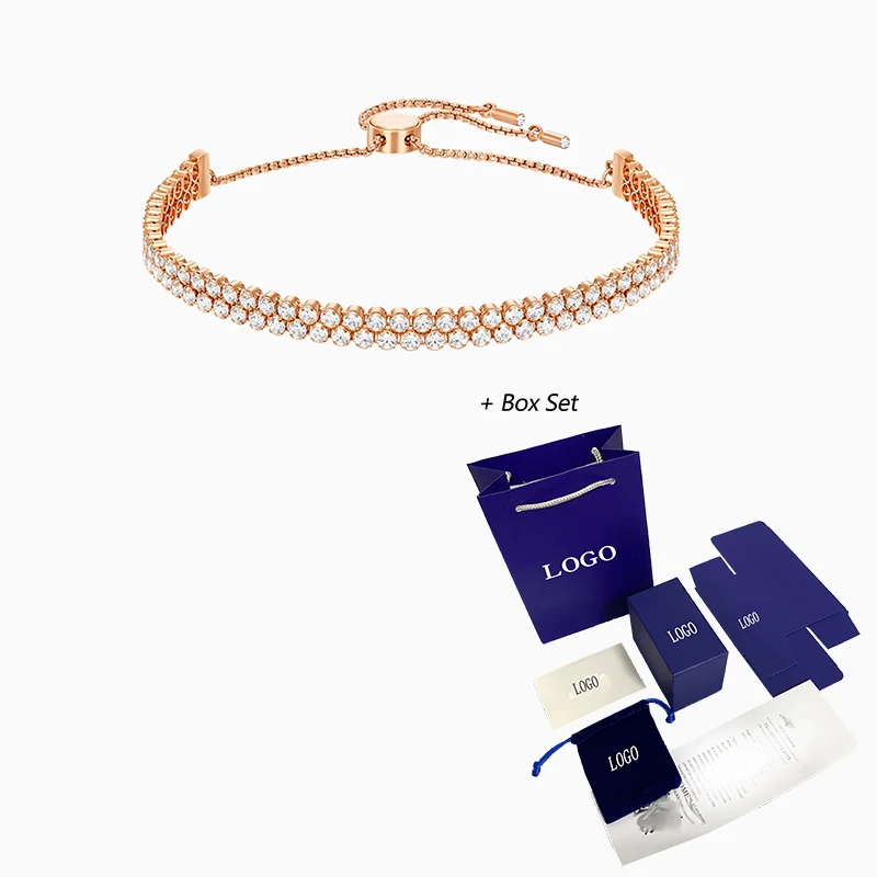 Модные ювелирные изделия SWA новый стиль тонкий браслет элегантная форма линии