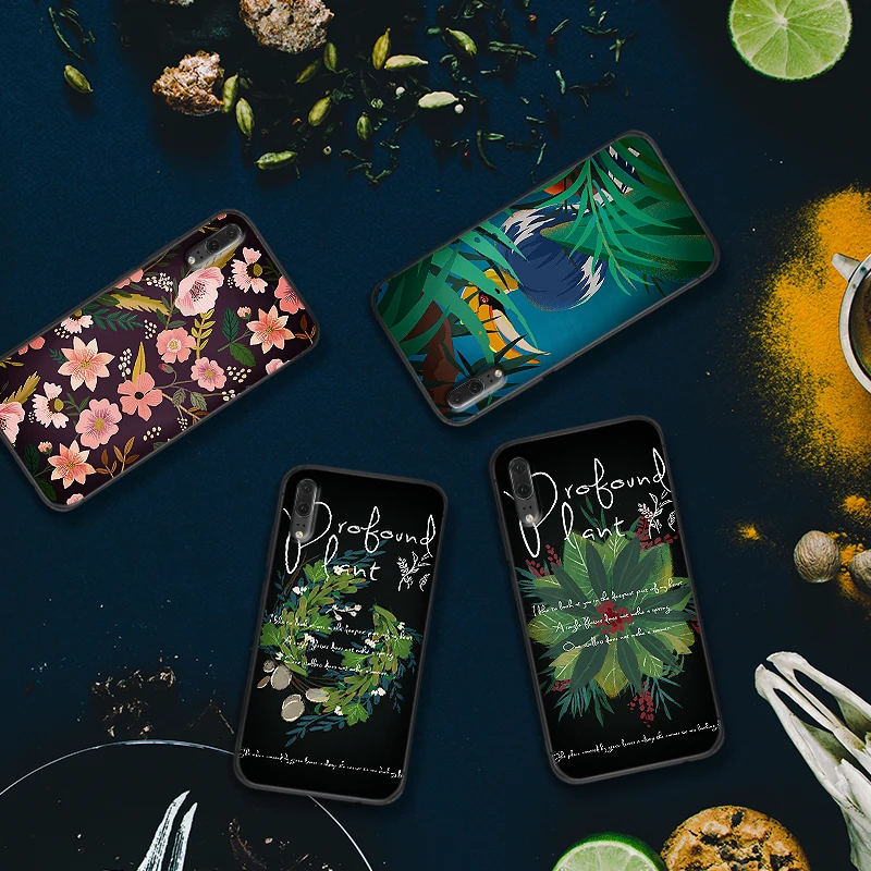 Чехлы для huawei P10 P20 2019 P8 P9 Mini P30 LITE P Smart Z 2018 Pro винтажные зеленые растения чехол