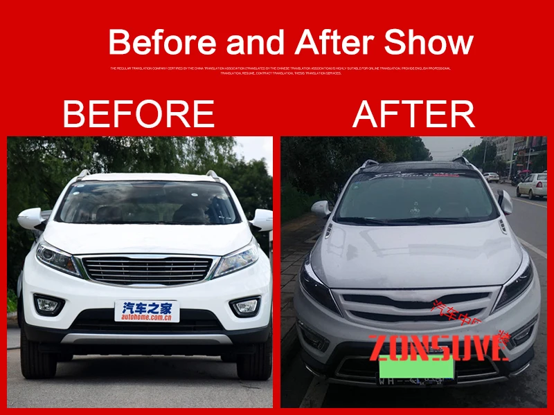 

Use For Kia Sportage R 2015 2016 Year Carbon Fibre Refitt Front Center Racing Grille Cover Accessorie Body Kit Zonsuve