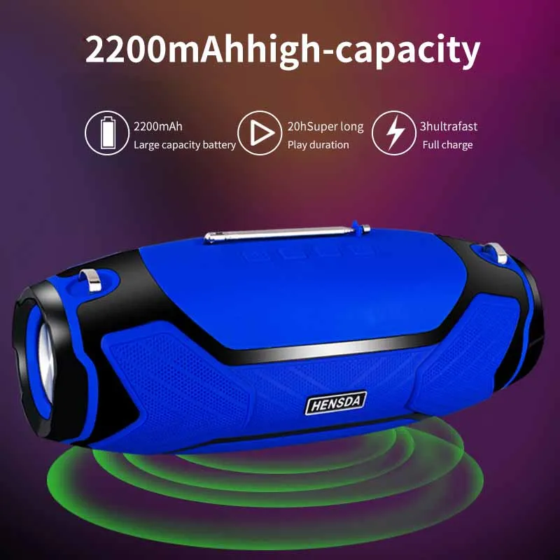 

Беспроводные колонки высокой мощности 40 Вт для Bluetooth, ПК, компьютера, портативная уличная колонка, стерео сабвуфер, бумбокс, музыкальная маг...