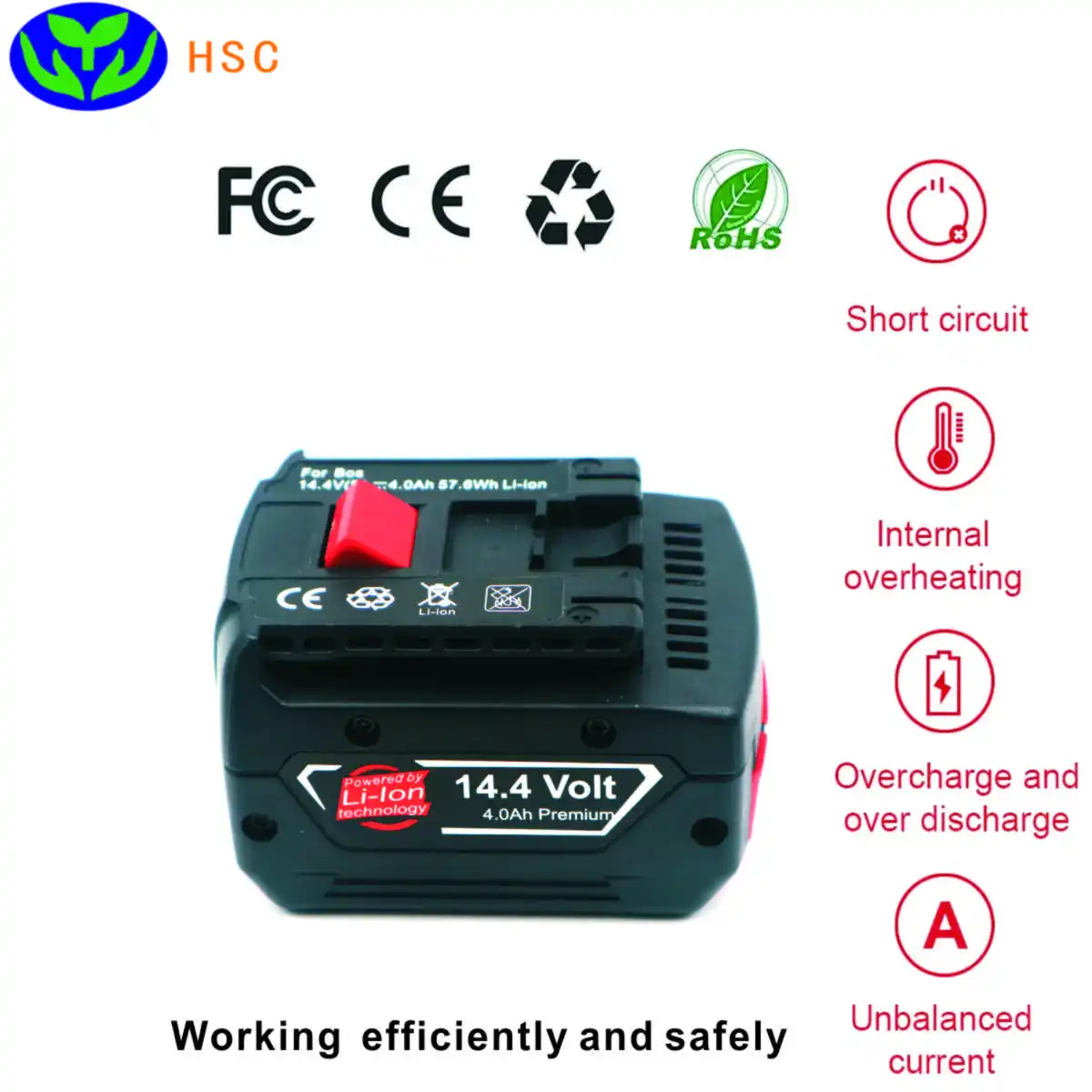 5.0AH 18650 Батарея пакет BOS14.4B литий 14 4 В Замена для Bosch V BAT607 BAT614 2607336078 | Электроника