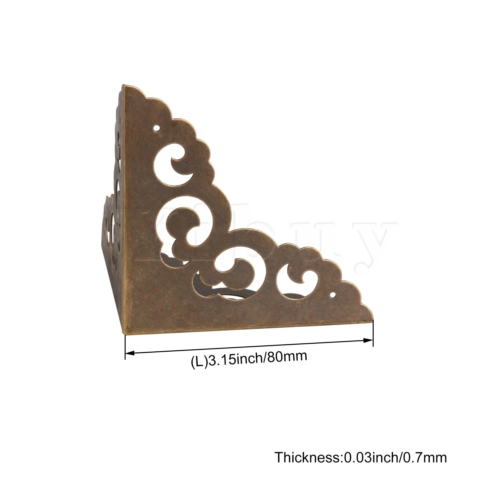 

4 Pieces 8cm Bronze Corner Guards Suitable for Ranges of Wooden Box