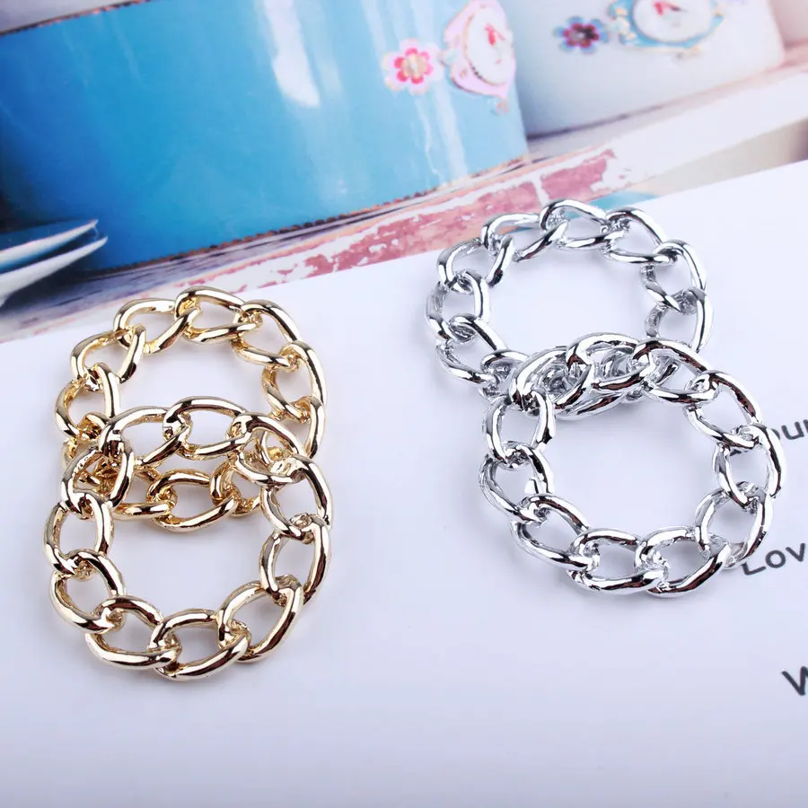 20 шт./лот модные ювелирные изделия золотого и серебряного цвета в форме цепи