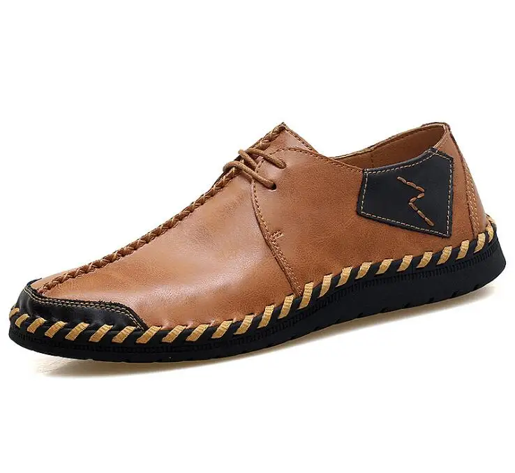 

Fashion Men Casual Leather Shoes Quality Split Leather Men Shoes Flats Outdoor Shoes Man Plus Size