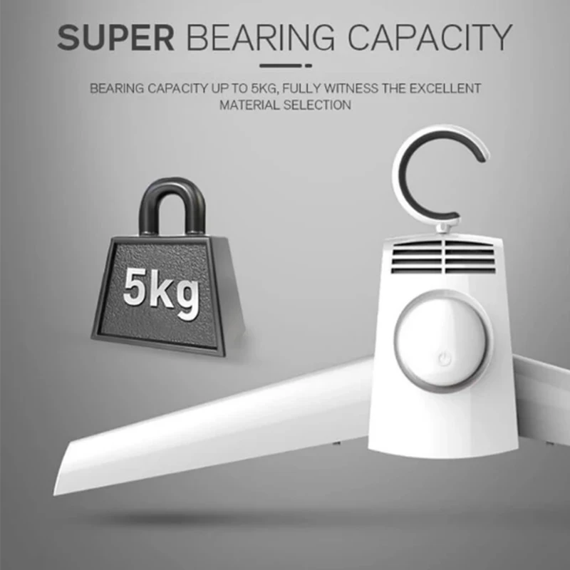 Электрическая вешалка для сушки одежды сушилка обуви нагрузка 5 кг складная с