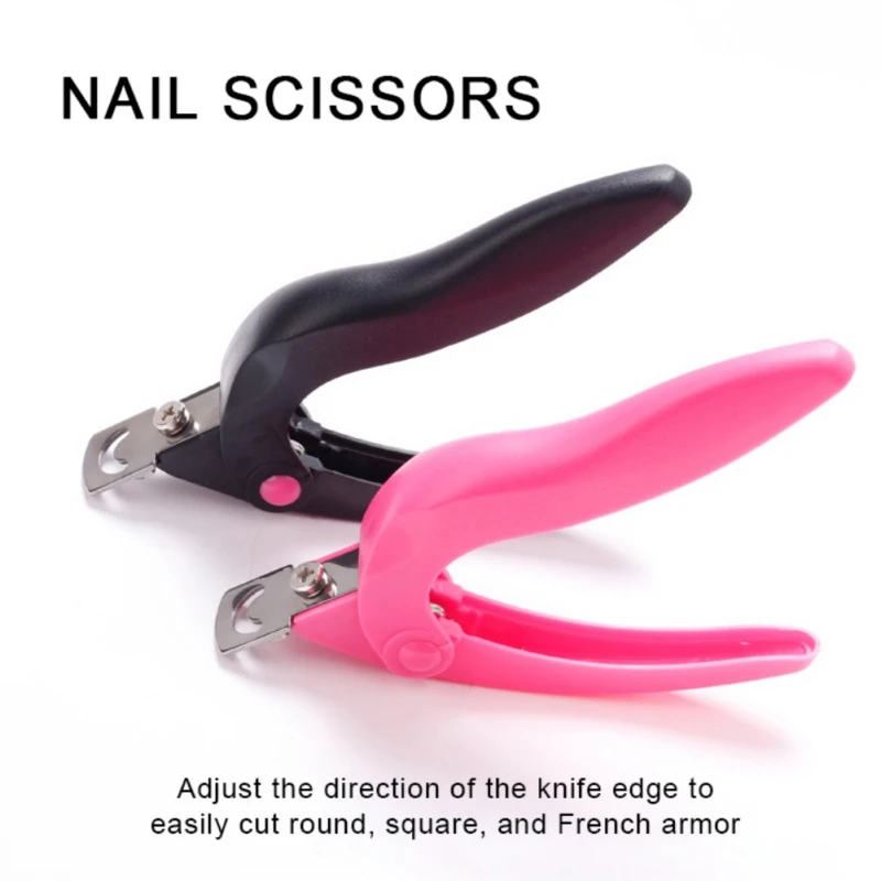 

Adjustable Stainless Steel Nail Trimmer Black Acrylic Nail Clipper Artificial Fake Nail Tip Cutter For False Nail Art Manicure