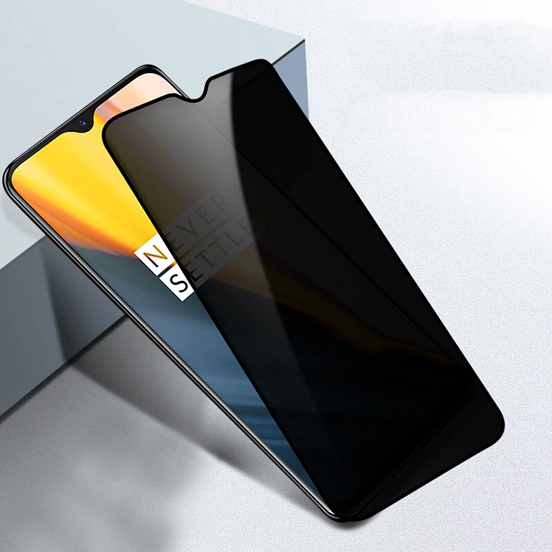 Полное покрытие антишпионское Покрытие Закаленное стекло для Oneplus 7 Pro