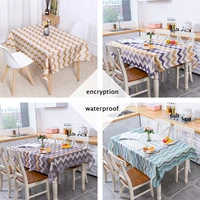 geometric wave pattern nordic tablecloth household waterproof cotton linen table cloth coffee table cloth wind table cloth
