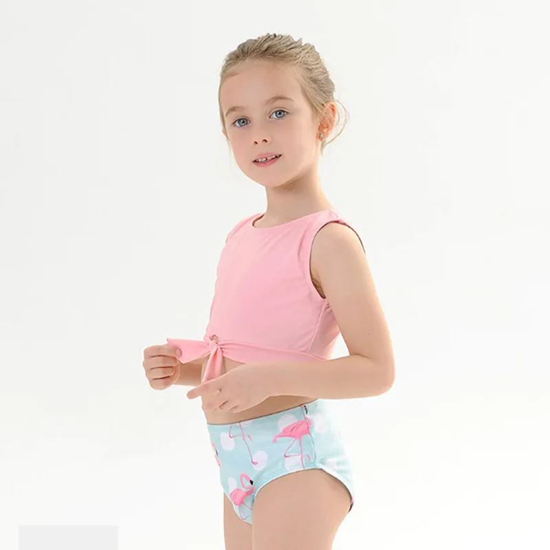 Купальный костюм для маленьких девочек купальники раздельное бикини 2020