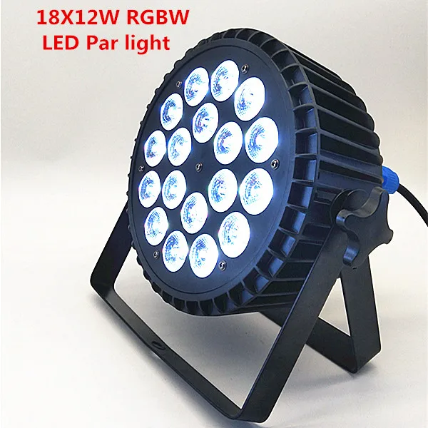 2 шт. 18X12W led par свет RGBW сценический полоса цветная вспышка 4 в 1 плоская панель LED dmx512