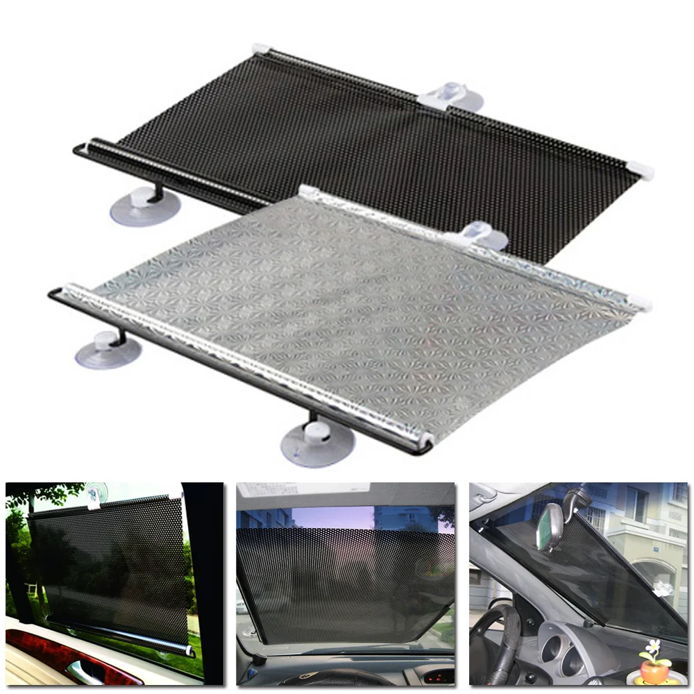 Выдвижной солнцезащитный щиток для автомобиля Авто оконный ролик слепой черный